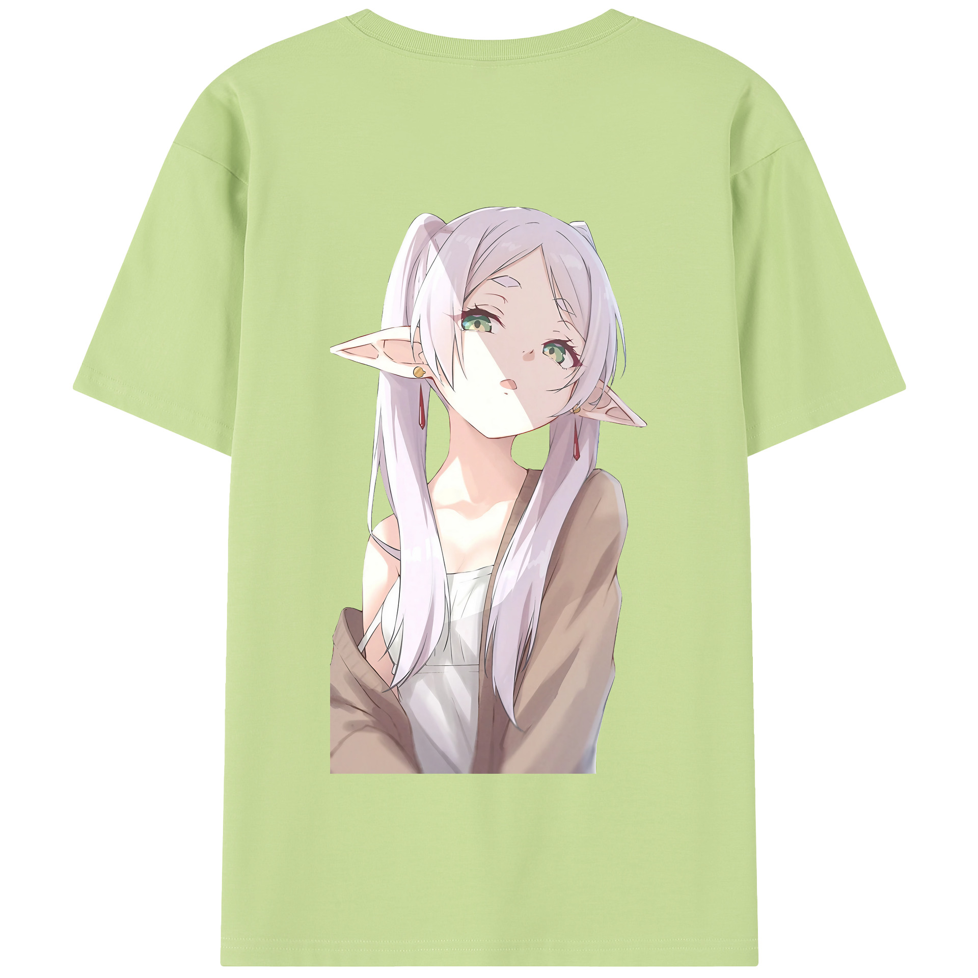 （画像用） 葬送のフリーレン Frieren 綿100％半袖Tシャツ（背面プリント）